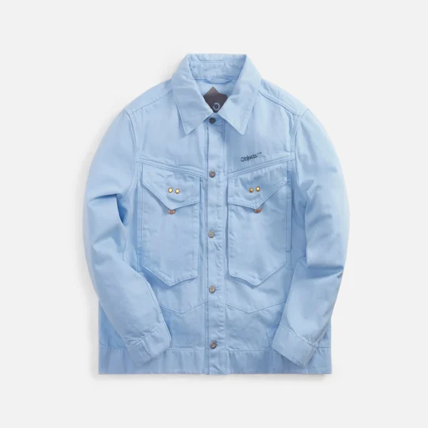 pop blue denim utility jacket objects iv life - KITH-SHOP