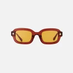 poppy lissiman burgundy round sunglasses raphael frames - KITH-SHOP