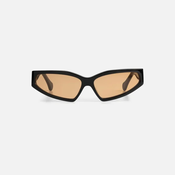 port tanger talid sunglasses black acetate frame with amber lenses - KITH-SHOP