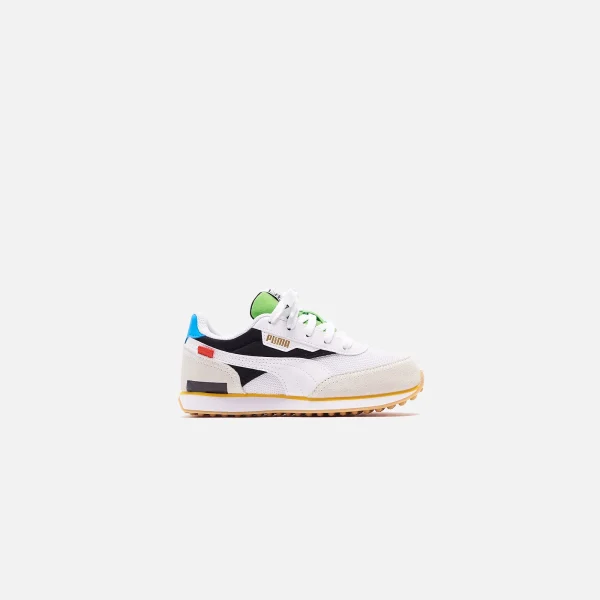 puma pre school future rider sneakers white black - KITH-SHOP