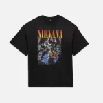 r13 black oversized nirvana concert graphic tee - KITH-SHOP