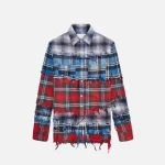 r13 blue plaid pieced shirt - KITH-SHOP