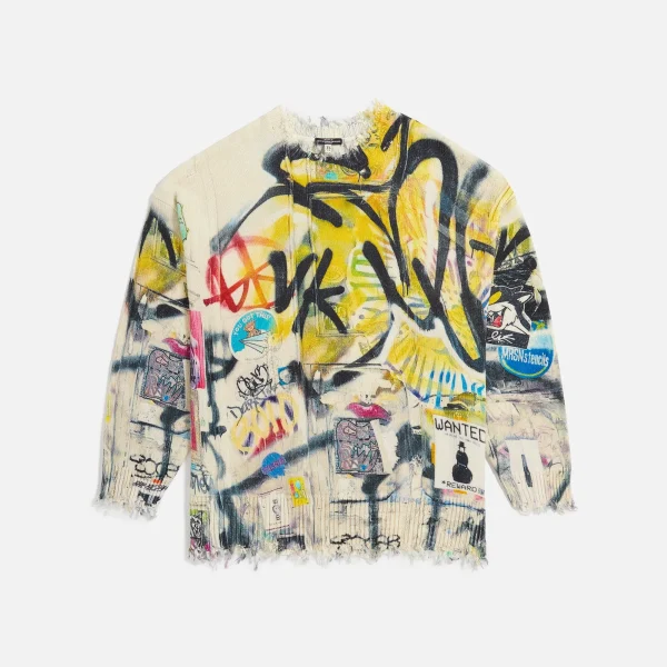 r13 crosby oversized graffiti sweater grand howard street - KITH-SHOP