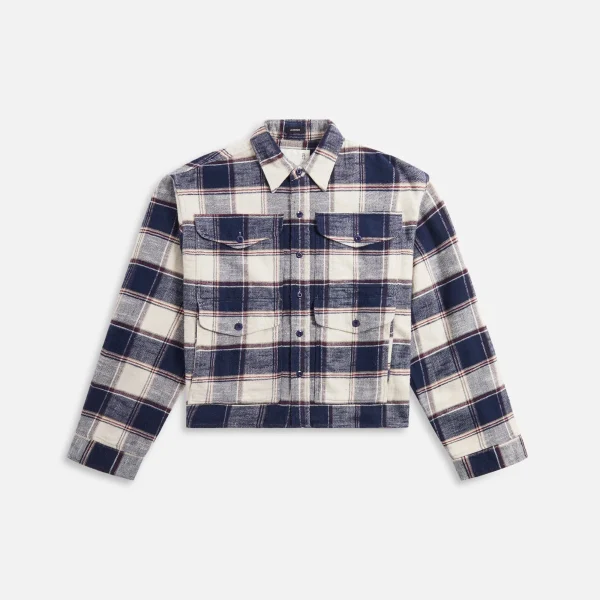 r13 eru plaid cropped multi pocket overshirt - KITH-SHOP