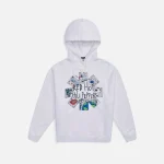 r13 oversized rhcp doodle hoodie dirty white - KITH-SHOP