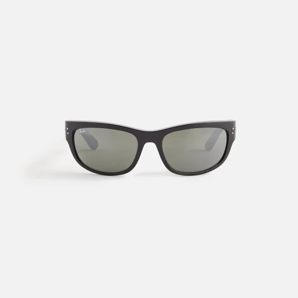 ray ban balorama mega sunglasses black frame with silver lenses - KITH-SHOP