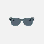 ray ban meta wayfarer matte jeans polarized dusty blue sunglasses - KITH-SHOP