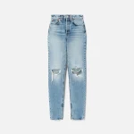 redone super high drainpipe jeans wrecking blue - KITH-SHOP