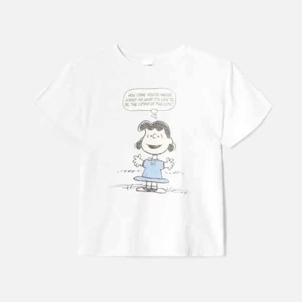 redone vintage white classic lucy cute t shirt - KITH-SHOP