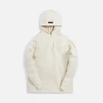 relaxed fit essentials hoodie in eggshell - KITH-SHOP