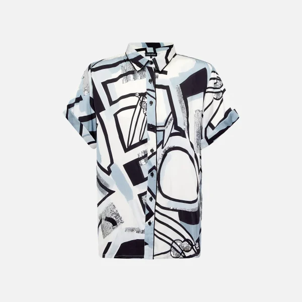 retrofete greda graffiti print shirt black and white - KITH-SHOP