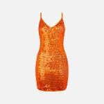 retrofete orange elliana mini dress - KITH-SHOP