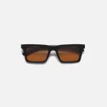 retrosuperfuture 68 refined lens sunglasses black frame w yellow tints - KITH-SHOP