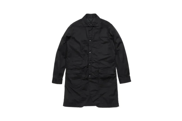 reversible shawl collar coat black contrasting color - KITH-SHOP