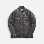 rhude black long sleeve pajama shirt - KITH-SHOP