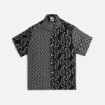 rhude black rayon bandana button up shirt - KITH-SHOP