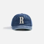 rhude dark indigo r logo denim hat adjustable cap - KITH-SHOP