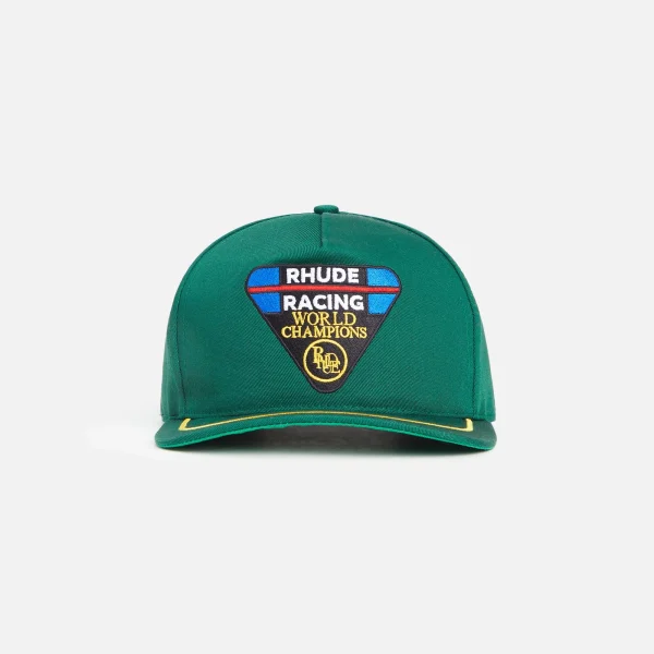 rhude green racing champs snapback cap - KITH-SHOP