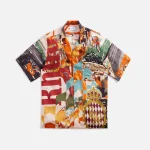 rhude multi colored silk racing button up shirt - KITH-SHOP