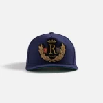 rhude navy diana crest baseball cap - KITH-SHOP