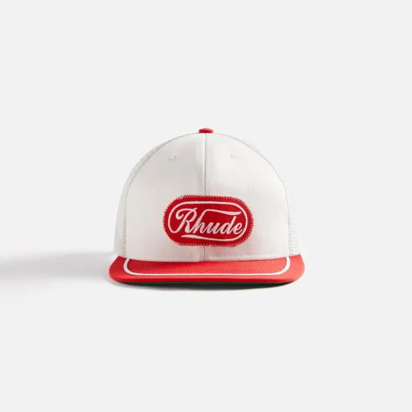 rhude off white red patch trucker cap - KITH-SHOP