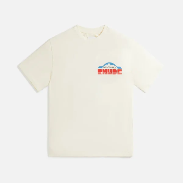 rhude paradiso vintage white rally tee - KITH-SHOP