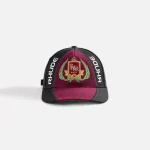 rhude racing crest black maroon 6 panel cap - KITH-SHOP