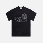 rhude vintage black banque de rhude graphic tee - KITH-SHOP