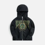 rhude vintage black parcours des champions zip up hoodie - KITH-SHOP