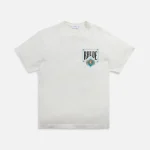 rhude vintage inspired white card tee - KITH-SHOP