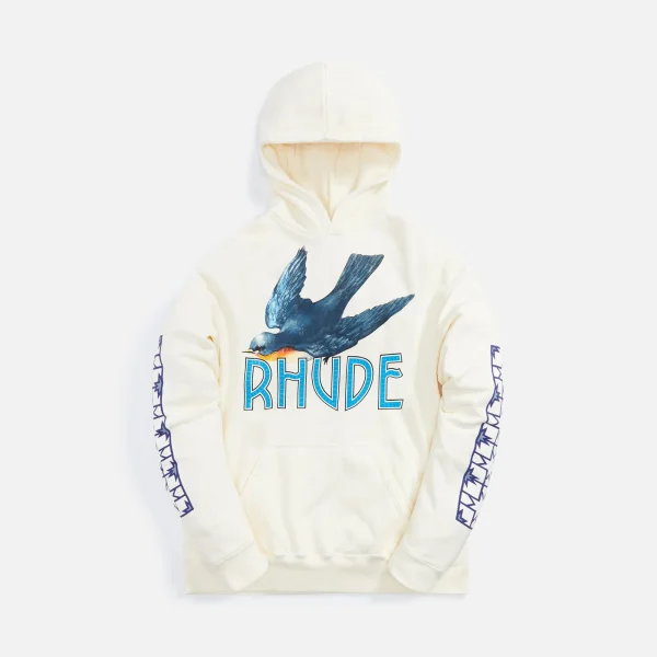 rhude vintage white tile design hoodie - KITH-SHOP