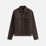 rick owens cropped work shirt in ash - KITH-SHOP