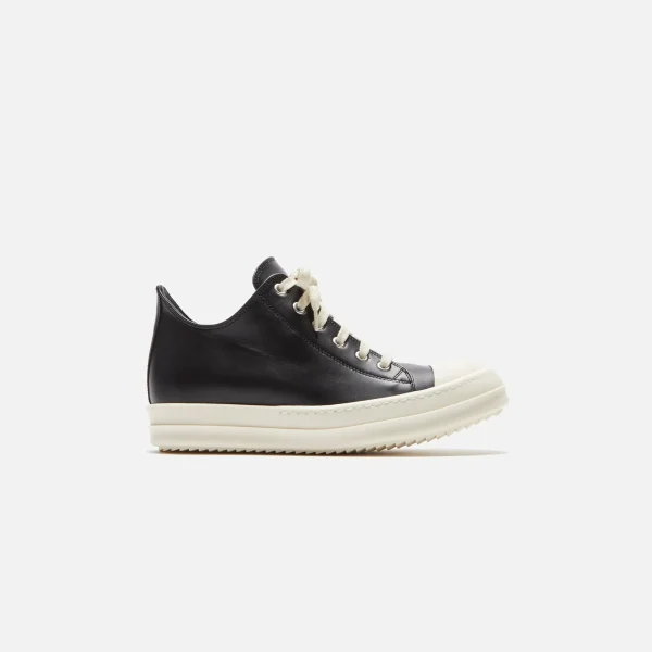 rick owens women s leather low top sneakers black milk - KITH-SHOP