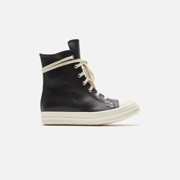 rick owens women s leather sneakers black milk - KITH-SHOP