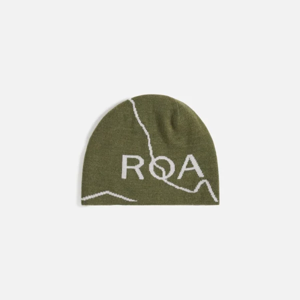 roa logo beanie dark green - KITH-SHOP