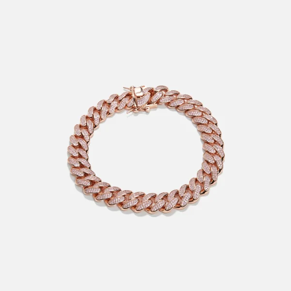 rose gold large crystal cuban link choker by amy shehab - KITH-SHOP