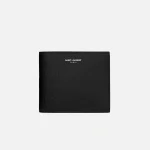 saint laurent black folded leather wallet - KITH-SHOP