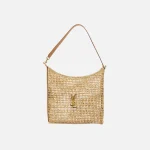 saint laurent cesto fludio raffia tote in natural - KITH-SHOP