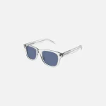 saint laurent clear frame sunglasses with blue lenses - KITH-SHOP