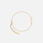 saint laurent gold ysl logo chain bracelet - KITH-SHOP