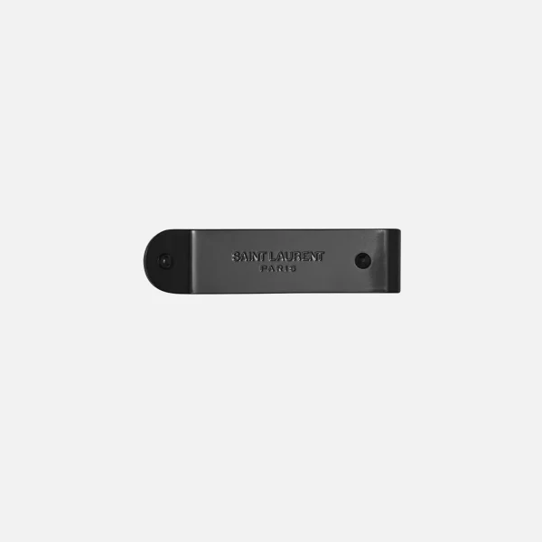 saint laurent matte black ysl money clip - KITH-SHOP