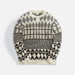 saint laurent naturel noir jacquard raglan sweatshirt - KITH-SHOP