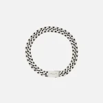 saint laurent oxidized silver gourmette chain necklace - KITH-SHOP