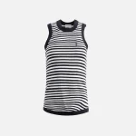 saint laurent ribbed tank top in black noir naturale - KITH-SHOP