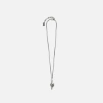 saint laurent silver cactus pendant necklace - KITH-SHOP