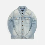 saint laurent sky blue classic denim jacket - KITH-SHOP