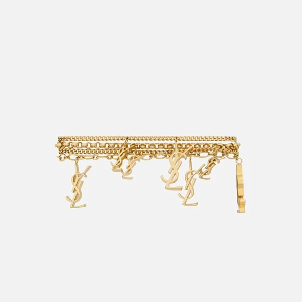 saint laurent ysl gold charm bracelet - KITH-SHOP