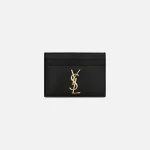 saint laurent ysl tricolor hardware monogram black card holder pcc 172y - KITH-SHOP