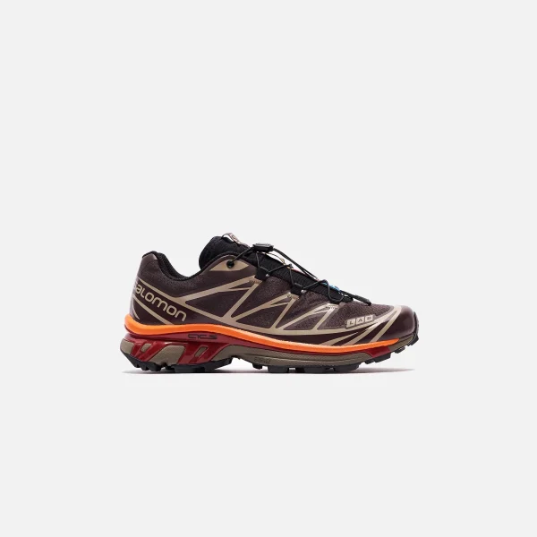 salomon xt 6 advanced trail running shoes shale chocolate plum - KITH-SHOP