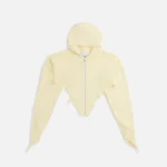 sami miro vintage v cut zip up hoodie yellow - KITH-SHOP